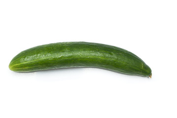 Green cucumber, isolated on white