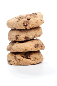 Stack of cholocate chip cookies