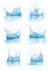 water splash collection