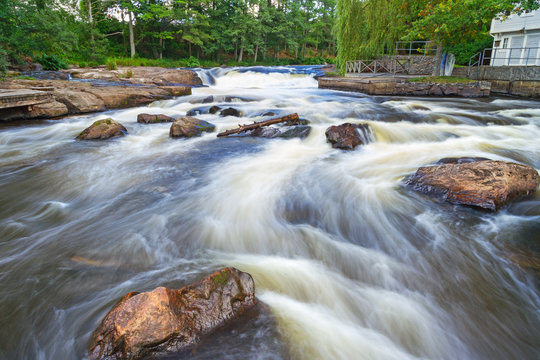 Salmon cascades in southern Sweden