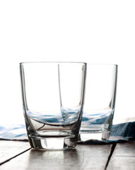 Glass of cow's milk on the table