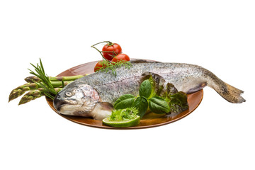 Fresh raw rainbow trout