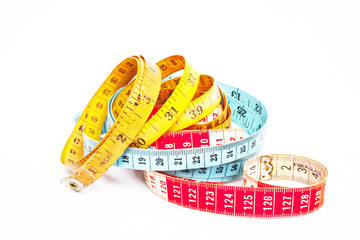 Three Colorful Tape Measures