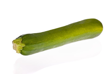 zucchini or courgette isolated on a white background.
