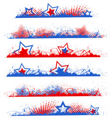 grunge edges - Patriotic USA theme Vector - 56276300