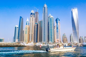 Outdoor-Kissen Dubai Marina cityscape, UAE © Sergii Figurnyi