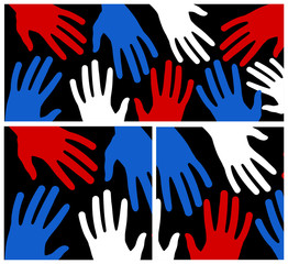 hands - Patriotic USA theme Vector