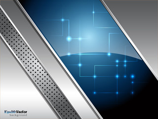 Blue and silver abstract background