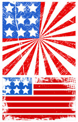 grunge american flag - Patriotic USA theme Vector