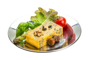 Gold cheese with mould
