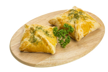 Patty with chicken and parsley