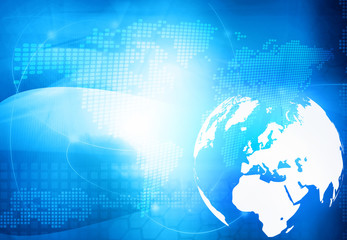 Obraz premium Europe map technology style