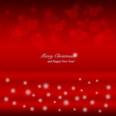 Elegant Christmas background with snowflakes and place for text.