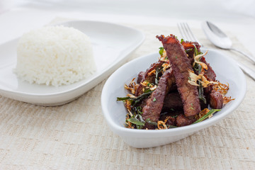 Stir fried beef