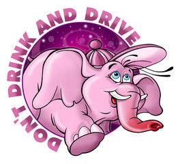 pink elephant, don't drink and drive