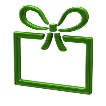 Green gift frame