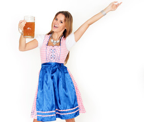 Bayerin feiert Oktoberfest