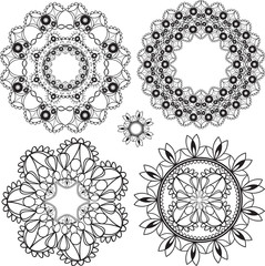 delicate lacy round patterns