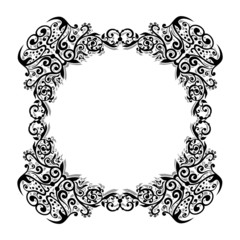 floral ornamented delicate filigreed frame