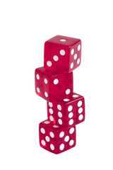 Dice on a white background, isolated