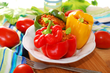 bell peppers stuffed with minced meat
