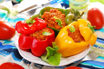 bell peppers stuffed with minced meat