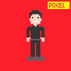 pixel cartoon character