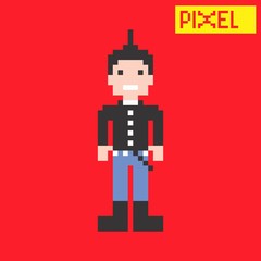 punk guy pixel