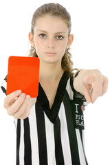 Referee zeigt Rote Karte