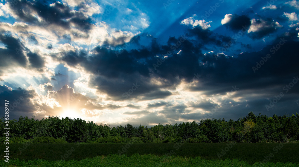 Canvas Prints sunset background