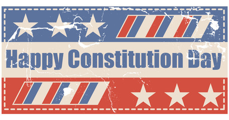 old grunge USA Flag style - Constitution Day Vector Illustration