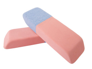 Erasers isolated on a white background.