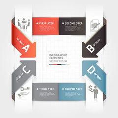 Abstract arrow business infographics template.