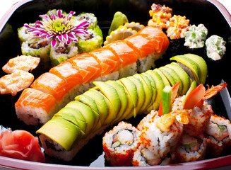 Sushi rolls.