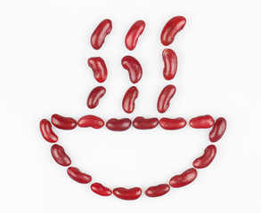 bowl of soup made of red beans grains