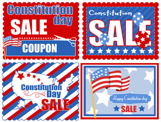 USA Theme coupon background - Constitution Day Vector