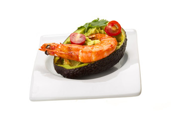 Shrimps and Avocado