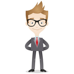 Businessman, standing, confident,