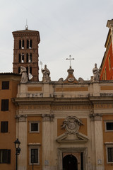 Fototapeta na wymiar Great church in center of Rome, Italy.