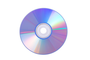 Blue DVD isolated on a white background.