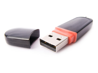 USB flash drive isolated on white background