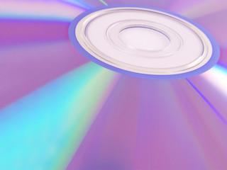 Close up detail of a colorful dvd.