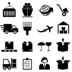 Cargo and shipping icons - 56291516