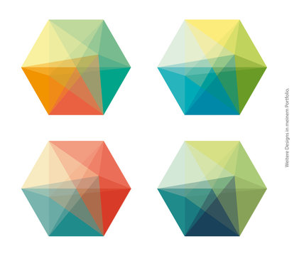 Polygon transparent retro V1
