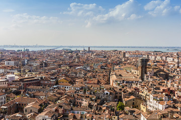 Panoramic views of Venice from Campanile di San Marco. Venice