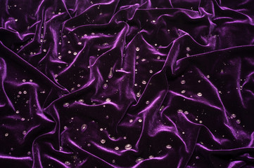 purple velvet water drops