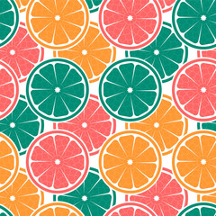 Colorful seamless pattern with oranges