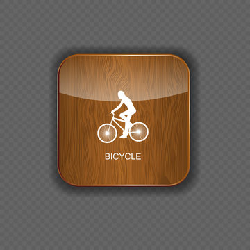 Bicycle wood application icons