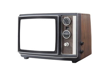 Retro Portable Television with Cut Out Screen