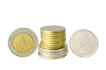 Golden and silver coins